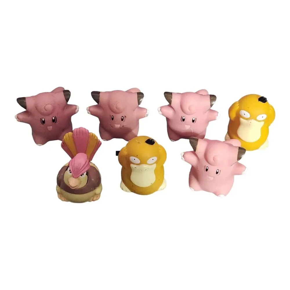 Vintage Lot Of 7 POKÉMON‎ SLIDERS Roller Ball Toys Figures Nintendo OddzOn 1999